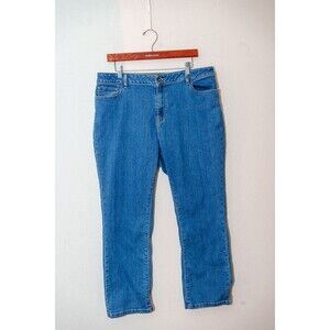 LL Bean womens Jeans Classic Fit 18 Petite high rise straight